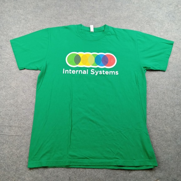 American Apparel Other - Google Shirt Mens Large Green Tech Computer Internal Systems Promo USA Vintage